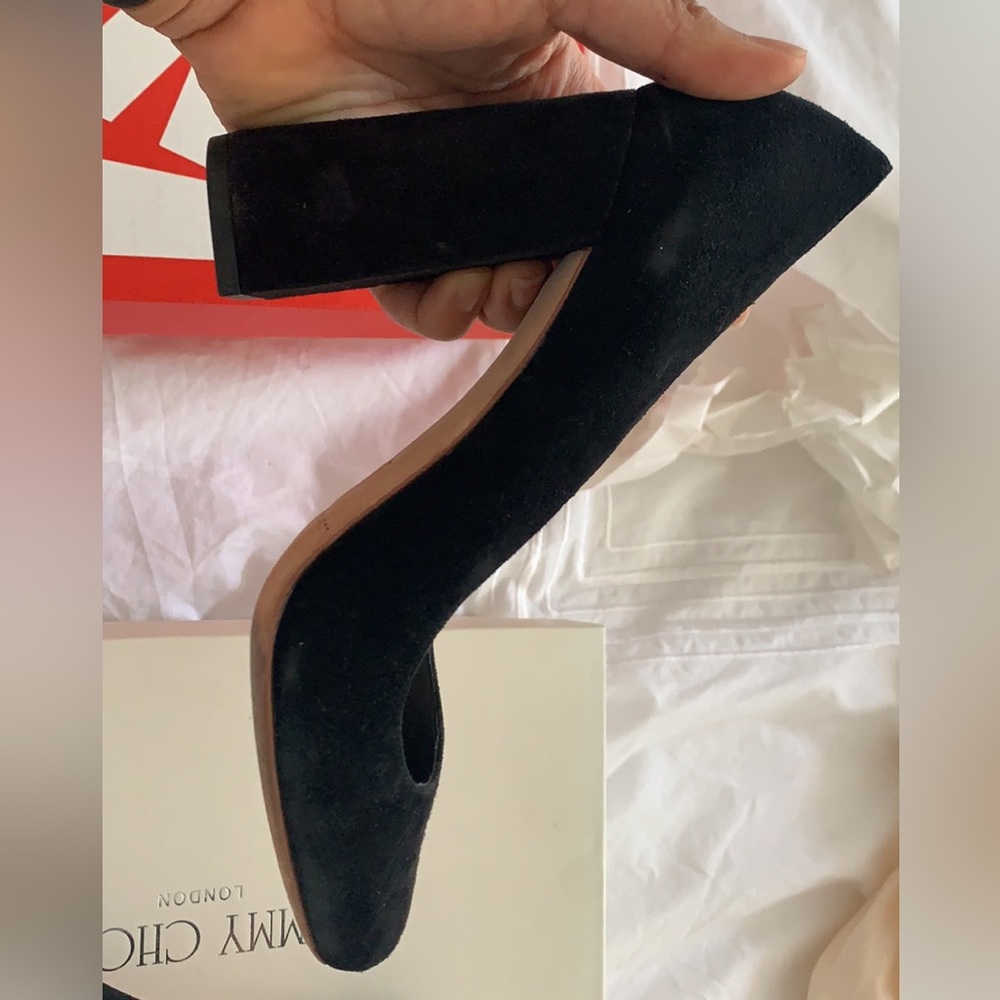 Loeffler Randall Sydnee Suede Chunky Heel size 37